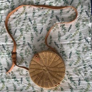 Sold! Round rattan purse